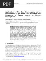 Application of Rice-Corn Intercropping As An Optim