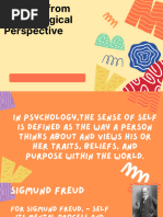 The Self From Pschological Perspective