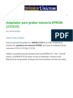 Adaptador para Grabar Memoria EPROM (27C010) - Electrónica Unicrom