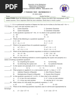 1 Periodic Test - Mathematics 9