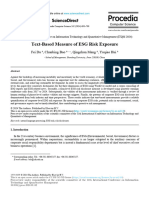 Text-Based Measure of ESG Risk Exposure