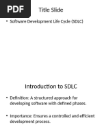 SDLC Models Presentation