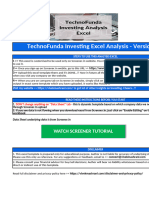 TechnoFunda Investing Screener Excel Template - VF - Members