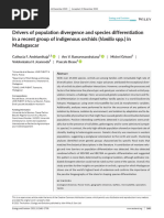 Ecology and Evolution - 2021 - Andriamihaja - Drivers of Population Divergence and Species Differentiation in A Recent