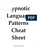 Hypnotic Language Pattern Cheat Sheet