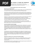 Module 3. An Office Building Occupant's Guide To Indoor Air Quality