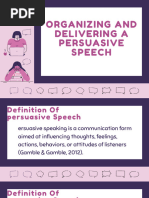 ORGANIZING AND DELIVERING AN INFORMATIVE SPEECH 1