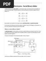 Digital Electronics - Serial Binary Adder