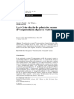 Harold E. Puthoff Et Al - Levi-Civita Effect in The Polarizable Vacuum (PV) Representation of General Relativity