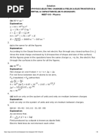 Neet On Line Test On Physics (Electric Charges & Fields & Electrostatics & Potential & Capacitance) .28.10.2024 (Solutions)