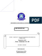 CS3381 - Oops Lab Manual Final Bme