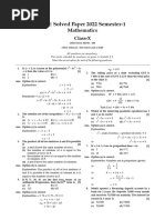 Solved Paper 2022 Sem 1 (1) Maths BQ