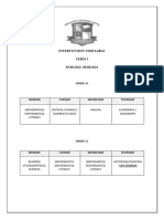 Intervention Timetable Week 05 August - 08 August 2024