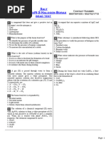 Salt Analysis (N, S, Halogen, Borax Bead Test