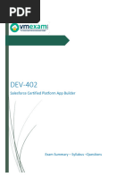 DEV 402 Salesforce Certified Platform App Builder