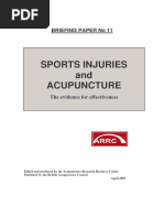 Sports Injuries and Acupuncture