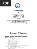 Lecture2 DataTypesOperators