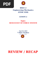 Lesson 2 Resultant of Coplanar Force System Sept 26 2024