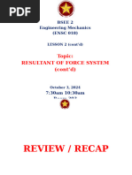 Lesson 2.1 Resultant of Coplanar Force System Oct 3 2024 Contd