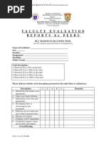 D.3.2.4.1 Faculty Evaluation Reports by Peers PLC Session Evaluation Tool