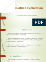 Subsurface Investigaton Subsurface Exploration