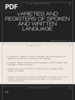 Pur Comm Varieties and Registers