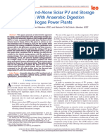 Sizing of Stand-Alone Solar PV and Storage System With Anaerobic Digestion Biogas Power Plants