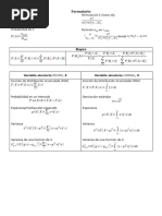 Formulario - Primerparcial - Probabilidad y Estadistica