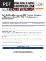 Early Childhood Development Ecd Teachers Conceptions and Implementation of The Child Centred Approach To Teaching Science