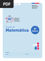 Prueba Matematica Cierre 2024 5 Basico