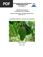 Proyecto Escolar de La Guanabana 10° C Lic. Rosa Barzola