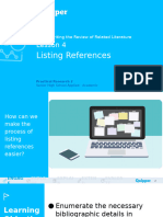 LESSON 4 - Listing References