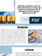 Método Analítico para La Determinación en Suero de Química Sanguínea de 15 Elementos en El Equipo Selectra Pro M