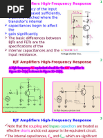 BJT Amplifier High Frequency Response