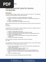 Eco 12, General Journal Cycle For Service Companies