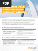 Quick Start Guide-Key Considerations For Sustainability-Linked Loans Checklist