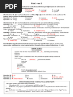 Unit 1 - Test 2 - Form 2025 (3) 11 BT Key