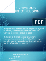 Definition and Nature of Religion