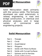 Solid Mensuration PPT Circle and Quadrilateral