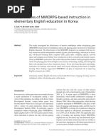 Computer Assisted Learning - 2010 - Suh - Effectiveness of MMORPG Based Instruction in Elementary English Education in