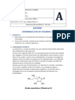 Determinacion de Vitamina C