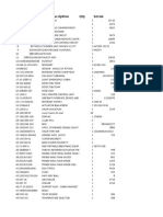 A340-300 Inventory List