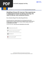 Modelling Chinese EFL Learners' Flow Experiences in Digital Game-Based Vocabulary Learning: The Roles of Learner and Contextual Factors