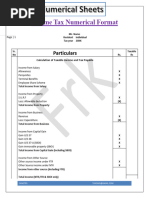 Summary Sheet Numerical