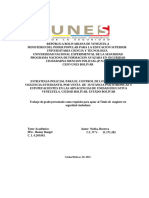 Trabajo de Grado Presentado Como Requisito para Optar Al Título de Magister en Seguridad Ciudadana