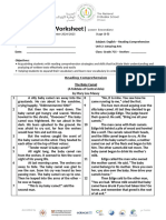 G7 - U2 - Reading Comprehension Practice