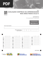 Avaliação Contínua Da Aprendizagem Nos Anos Finais Ciclo Ii: Caderno