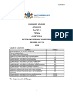 2024 Revised Chapter 16 BSTD Grade 12 Notes On Forms of Ownership