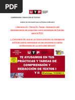 ? Semana 13 - Tema 01 Tarea - Aplicación Del Planteamiento de Preguntas Como Estrategia de Fuentes para La PC2