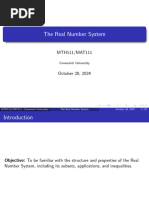 MTH111 Lec2a Real Number System